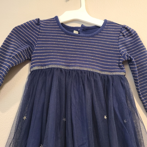 JoJo Maman Bebe Navy Embroidered Unicorn Dress - Picture 3 of 6